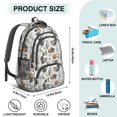 thumbnail image 5 of Skull and Pumpkin Gothic Pattern Cute School Backpack Bag with Padded Back and Adjustable Shoulder Straps 16.9 X 12.6 X 5.9 Inches, 5 of 5