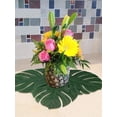 thumbnail image 4 of 12 unidades de plantas de hojas de palmera tropical, decoraciones de mesa de imitación de hojas de hoja hawaianas/Luau/jungle para fiestas $12 unidades de palma tropical artificial Afortunado Sencillez, 4 of 5