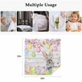 thumbnail image 5 of Grey Easter Bunny Cloth Napkins, Spring Colorful Egg Flower Wood Grain Washable and Reusable Dinner Napkins Set of 6, Table Napkin for Kitchen Party Birthday Wedding Hotel Housewarming 20"x20", 5 of 9