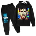 thumbnail image 3 of 2024 HOT kid kickball Head Print Ropa de fútbol para niños Ropa deportiva de primavera y otoño para niños Sudadera con capucha Messi Pantalones Traje informal de 2 piezas, 3 of 5