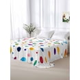 thumbnail image 6 of Colorful Polka Dot Flat Sheet Only Twin Size, Soft Breathable Bed Top Sheets for Mattress, Rainbow Color Polka Dots Abstract Luxury Bedding Flat Sheets for Home Hotel Bedroom Bed Protection, 6 of 9
