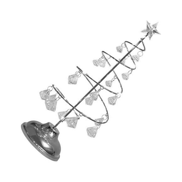Toystoory Árbol de Navidad Decoración de cristal Lámpara romántica Luces Delicadas Lámparas decorativas multifuncionales Regalo para el Kits de decoración para fiestas Plata