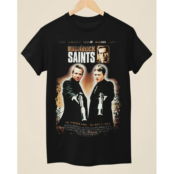 Hot Rare The Boondock Saints - Movie Poster Inspired Unisex Black T-Shirt