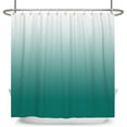 thumbnail image 5 of Lfeey Teal and White Ombre Waterproof Fabric Shower Curtain for Bathroom Decor, with Hooks, 72x72 inches, 5 of 5