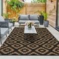 thumbnail image 5 of Geetinfly 18FT Area Rugs Area Rug Outdoor Plastic Checkered Rug Waterproof Outdoor Patio Rug black+Brown+, 5 of 8