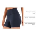 thumbnail image 4 of Shorts CRZ YOGA Sensación Desnuda Cintura Alta 4" Azul Marino Talla L, 4 of 6