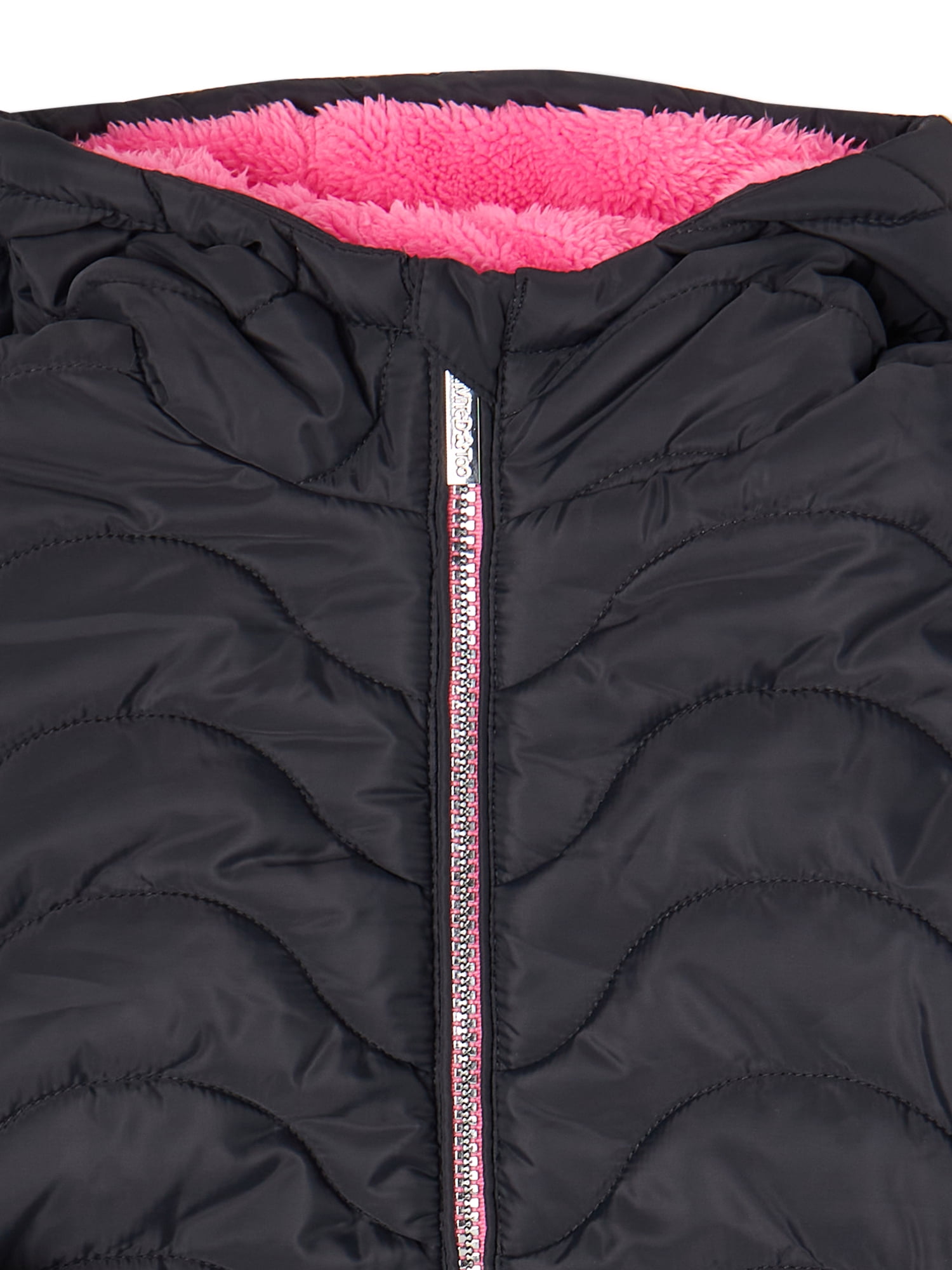 Limited Too Girls Packable Puffer Jacket with Faux Fur Lining, Sizes 4-16