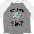 thumbnail image 4 of Inktastic Just A Girl Who Loves Skating Girls Long Sleeve Baby Bodysuit, 4 of 5