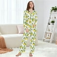 thumbnail image 6 of joogoo Pajamas Set for Women Lemon and Leaves Long Sleeve Pjs Loungewear M, 6 of 7
