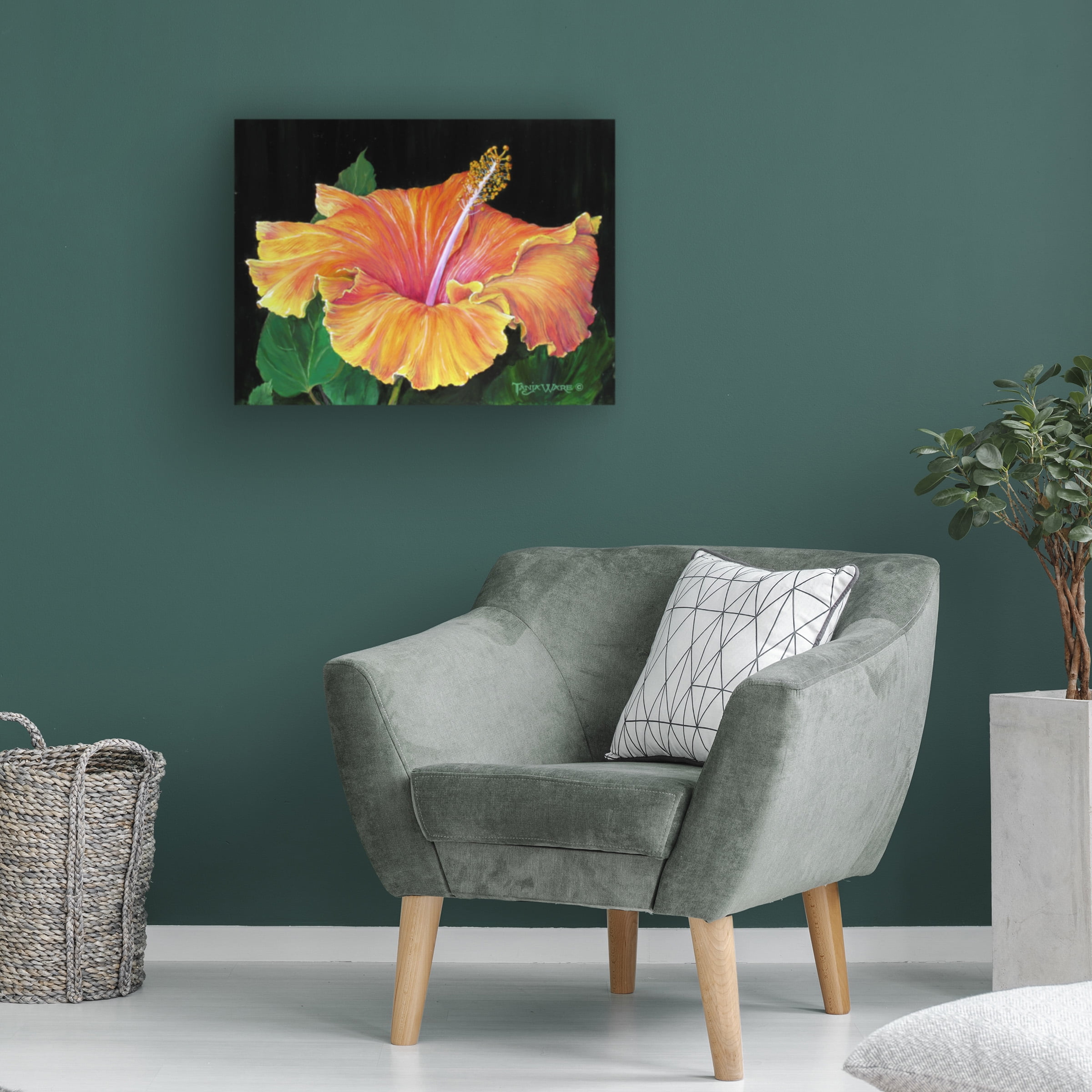 Tanja Ware 'Hibiscus' Canvas Art