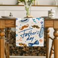 thumbnail image 2 of Mustach Bowknot Tie Stars Father''s Day Table Runner,Happy Papa''s Day Kitchen Dining Table Decoration for Home Party Decor 13x72 Inch, 2 of 6