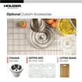thumbnail image 6 of Houzer Epicure 33 in Stainless Steel Apron Front 60/40 Double Small Right Bowl Kitchen Sink with Strainer and Grid - END-3360SR, 6 of 6