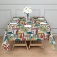 thumbnail image 3 of Colorful Mushroom Plant Light Blue Pattern Square Tablecloth,Waterproof Square Table Cover,Wipeable Spillproof Washable Table Cover for Home Kitchen Party Decor 60"x60"(152x152cm), 3 of 6