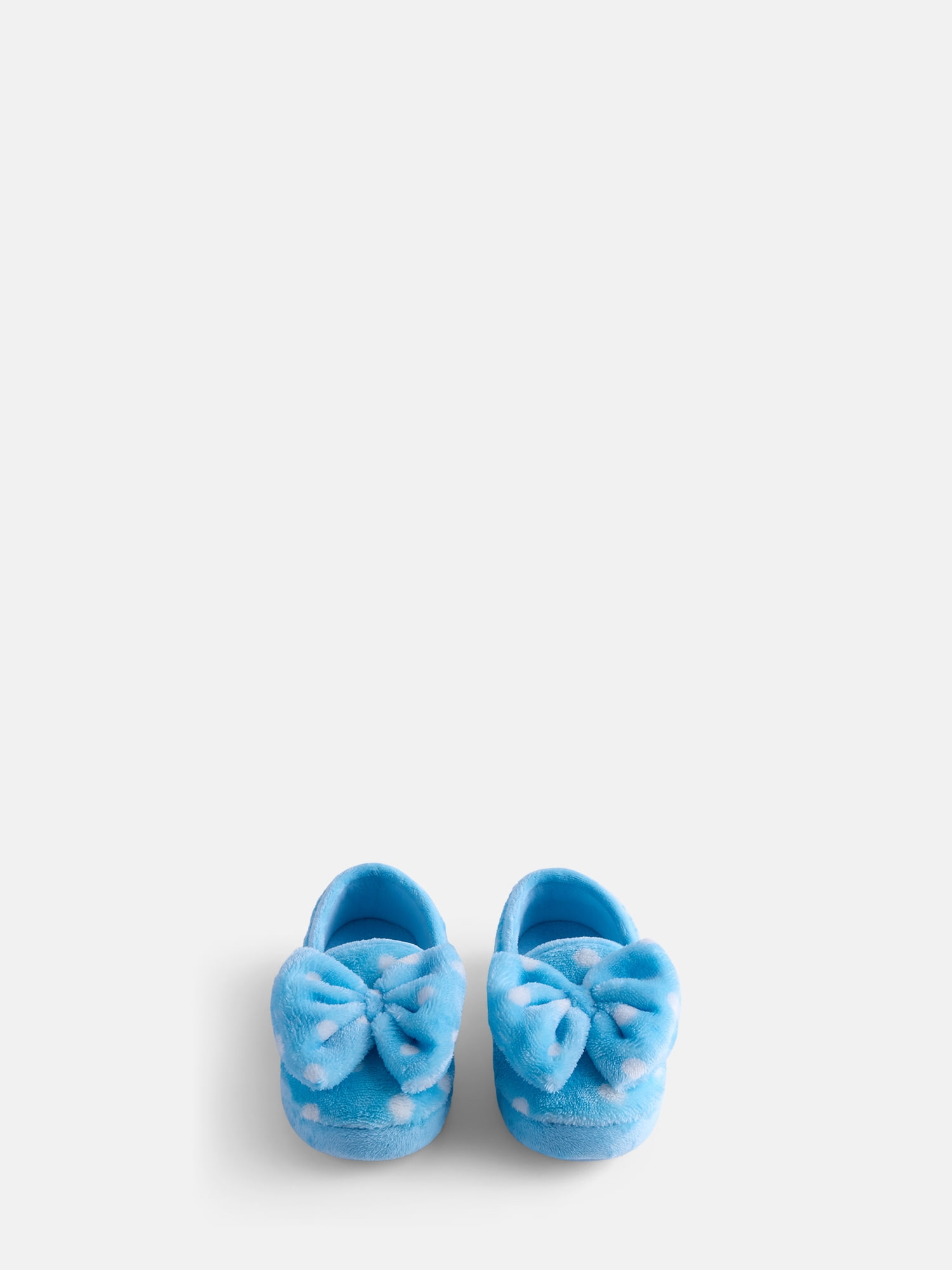 Wonder Nation Toddler Girls Bow Polka Dot Slippers