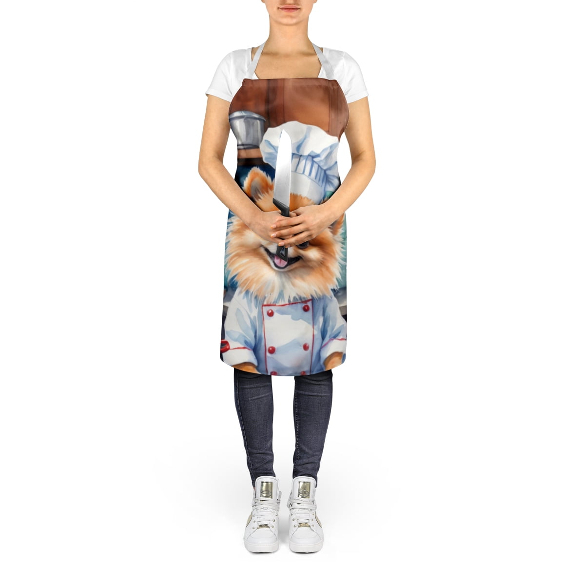 Pomeranian The Chef Apron 27 in x 30 in