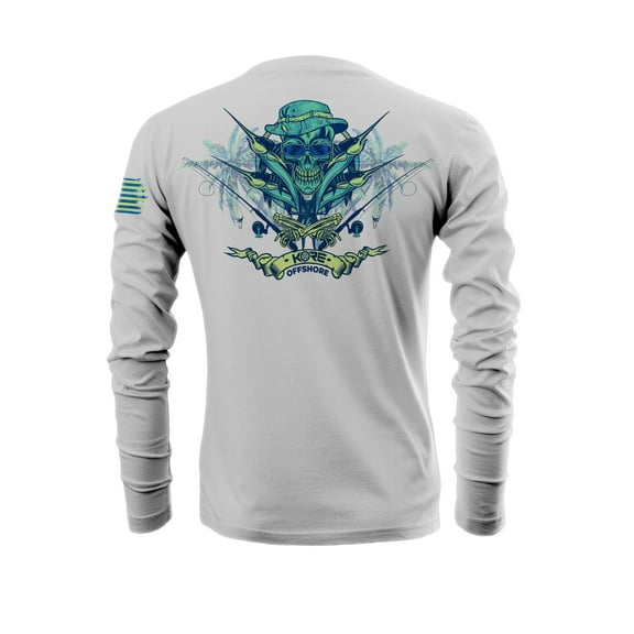 KORE Offshore Mens Long Sleeve UPF50 Dri-All-Day Sunblock Fishing Shirt - WHISPERER