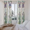 thumbnail image 4 of Butterfly Kitchen Curtains, Summer Spring Botanical Farmhouse Light Filtering Window Curtain Panels, 2Pcs Rod Pocket Window Treatments Set for Living Room Bathroom Bedroom 52x72 Inches, 4 of 9
