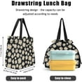 thumbnail image 4 of Lunch Bag for Women Insulated Womens Drawstring Lunch Bag for Work, Stain-Resistant Large Lunch Box for Women with Containers, Cinch Closure Cromwell Bag Black Man Reusable Lunch Bag Office, 4 of 4