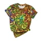thumbnail image 1 of Fiudx Tops para Mujer Blusas Informales de Manga Corta con Cuello Redondo y Estampado a La Moda para Mujer, 1 of 3