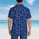 thumbnail image 4 of Balery Nautical Anchors Camisas hawaianas de manga corta para hombre, camisas playeras de corte holgado, camisas de vacaciones con botones,Small, 4 of 7