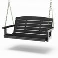 thumbnail image 2 of SimplyPoly Amish Made Classic Composite Porch Swing, 4-Foot, Black, 2 of 3