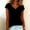 Black, variant on Delayuji Women's Velvet Tshirt Elegant Dressy Shirt Cowl Neck Short Sleeve Shirts Casual Blouses Tshirts Business Casual Outfits