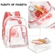 thumbnail image 3 of Mochila transparente resistente de plástico transparente para la escuela, el trabajo, los conciertos y la universidad, 3 of 6
