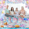 thumbnail image 3 of 327Pcs Gender Reveal Party Supplies, Baby Shower Decorations Serves 25 Guests, Boy or Girl Elephant Gender Reveal Ideas with Tableware, 120pcs Balloons, Backdrop, 3 of 7