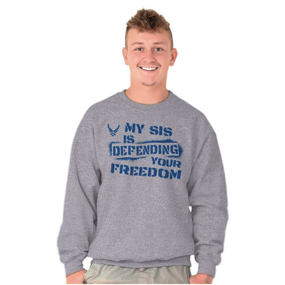 US Air Force My Sis Defending Freedom Unisex Plus Size Sweatshirt Brisco Brands 2X