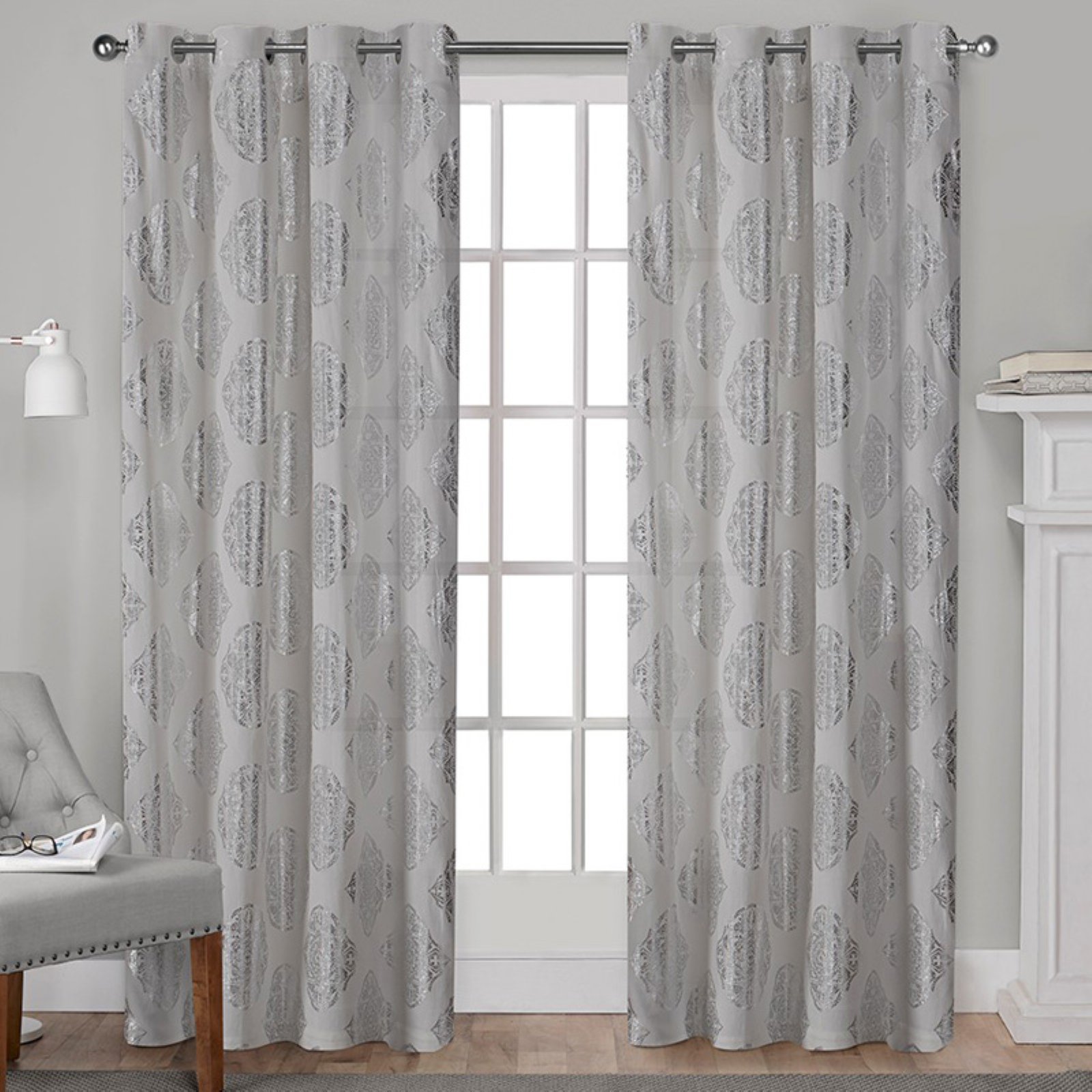 Exclusive Home Curtains 2 Pack Augustus Metallic Light Filtering