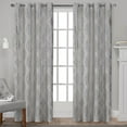thumbnail image 6 of Exclusive Home Augustus Metallic Light Filtering Grommet Top Curtain Panel Pair, 54"x96", Off-White, 6 of 6