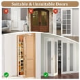 thumbnail image 5 of 2X Cerradura de Puerta Plegable de Metal, Cerradura de Puerta Plegable Sin Instalación, Cerradura para Puertas de Armario Plegables Puerta de Seguridad y Comodidad, 5 of 5
