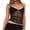 Black, variant on Women'S Sheer Mesh Camisole Tops Ruched V Neck Spaghetti Strap Crop Tank Top White M