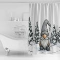 thumbnail image 2 of Christmas Xmas Shower Curtain, 72" x 72", Tree Winter Snowflake Gnome Waterproof Bathroom Curtain Washable Shower Curtain Set with 12 Hooks, 2 of 6