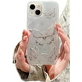 thumbnail image 3 of for iPhone 12 Case,Cute Silvery Butterfly Pattern PC Shockproof Protective Butterflies Girly Phone Case,Silvery, 3 of 7