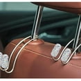 thumbnail image 4 of Two Diamond Inlaid Car Hooks Stainless Steel Multi-Function Car Seat Storage Car Hooks (Black), 4 of 5