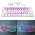thumbnail image 1 of Clavier de Jeu Rétroéclairé RGB, 61 Touches, Disposition Compacte, Design Ergonomique, Plug And Play, 26 Touches Rollover, 1 of 8