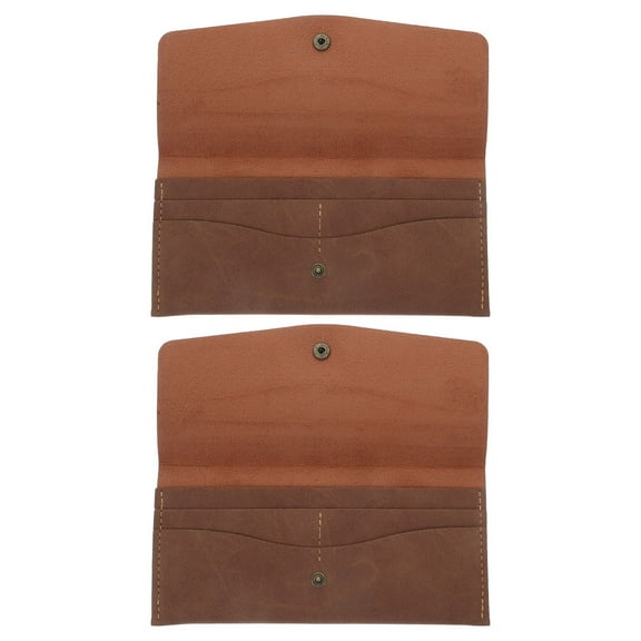 MLINS 2 Pcs Frosted Credit Card Small Wallet Retro and Women