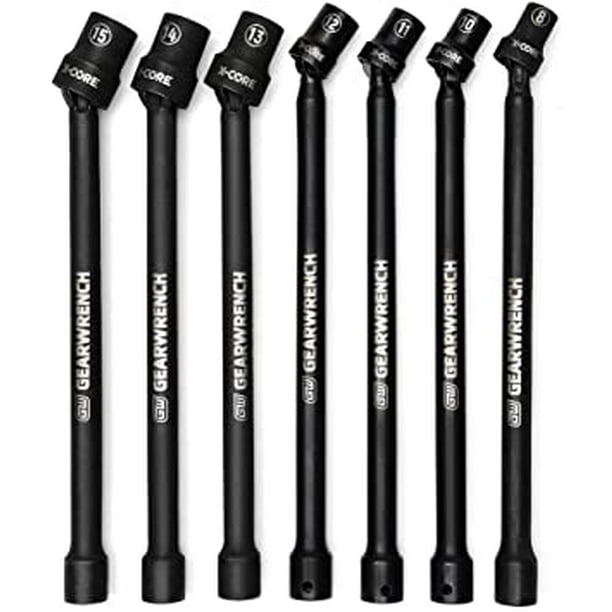 GearWrench84980 Pinless Universal Impact Metric Extension Socket Set 7