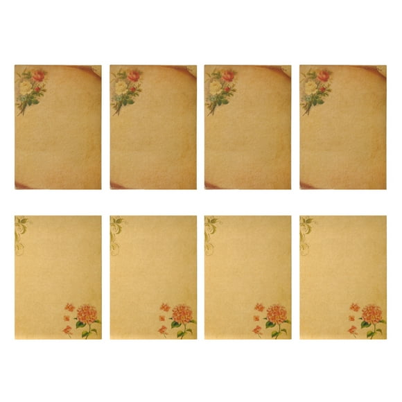 48 Sheets of old looking / Vintage Design Paper A5, for vintage invites and letters, Christmas Invitation Card
