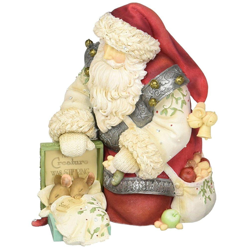 8.07 Inch Enesco Heart of Christmas Woodland Santa and Friends Figurine Multicolor 