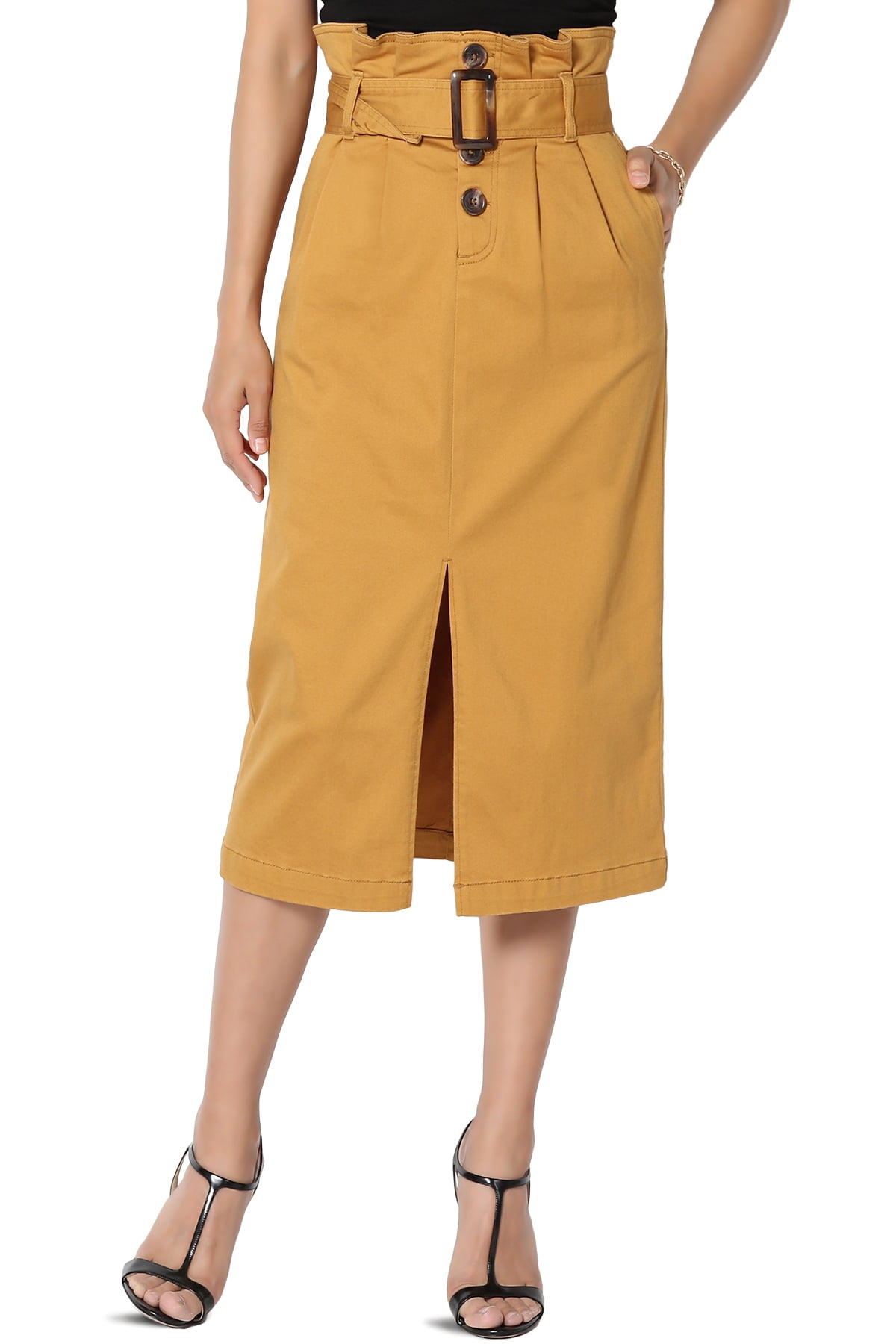 paperbag midi skirt