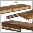 thumbnail image 4 of Floating Shelves,40 in W x 7in D Wall Mounted Wooden Shelves with Invisible Brackets Set of 2, Hanging Wall Shelves Decoration for Bedroom, Bathroom, Living Room and Kitchen,Rustic Brown, 4 of 6