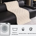 thumbnail image 5 of HUGNEO 28"x59" 100% Waterproof Sofa Cover, Non-Slip Plush Chenille Sofa Cushion, Machine Washable Furniture Protector for Pets & Kids, Beige, 5 of 14