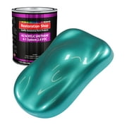 Restoration Shop Gulfstream Aqua Metallic Acrylic Urethane Auto Paint - Gallon Paint Color Only, Single Stage High Gloss