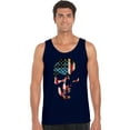 thumbnail image 5 of Men's Tank Top Shirt USA Flag Skull Americana, 5 of 13