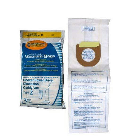 3 Compatible with Hoover Type Z Microfiltration Anti-Allergen Upright Vacuum Cleaner Bags