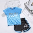 thumbnail image 7 of Kids Sport Outfit Sets Unisex Boys and Girl 2 Piece Shirts Suits Short Sleeve T Shirts and Elastic Shorts Children's Sportwears Set Home Casual Outfit Lightweight, Breathable Quick-Drying, 7 of 7