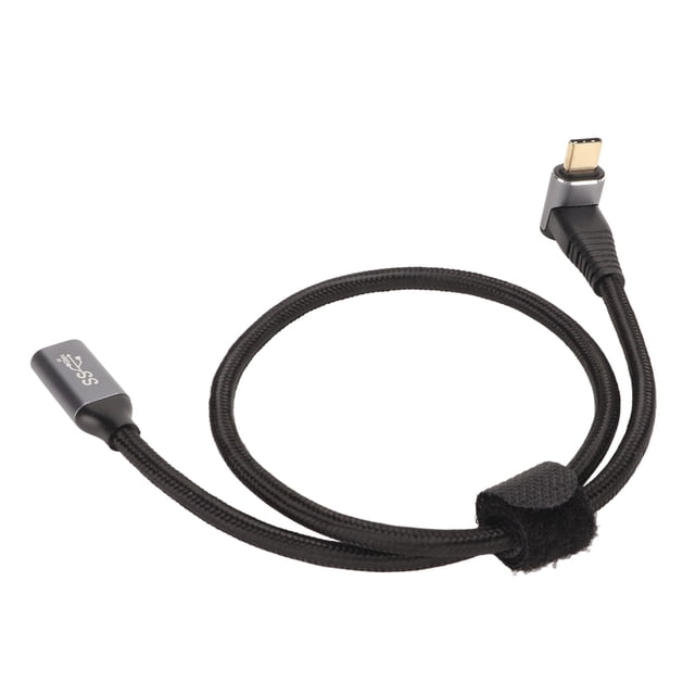 Cable de Extensión USB C, PD100W Carga ráspida de 10 Gbps 4K A 60Hz Cable de Angulo Recto en