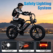 1500W Electric Bike for Adults, 48V 15.6AH Removable Battery, 28MPH & Full Suspension & 20X4 Fat Tire E-bike, UL2849 Mountain Bike with Long Seat